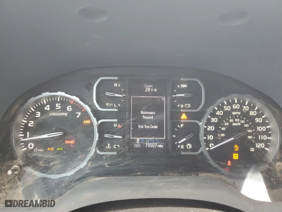 2020 Toyota Tundra 4WD SR5 with VIN 5TFDY5F15LX918345, listed as a Copart auction lot 45311875 with 79,507 mi miles and Salvage Title. Bid and sale history available at carsss.com. Image 9.