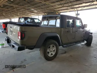 2020 Jeep Gladiator Sport S with VIN 1C6HJTAG6LL170905, listed as a Copart auction lot 63665735 with 88,331 mi miles and Salvage title. Bid and sale history available at DreamBid. Image 3.