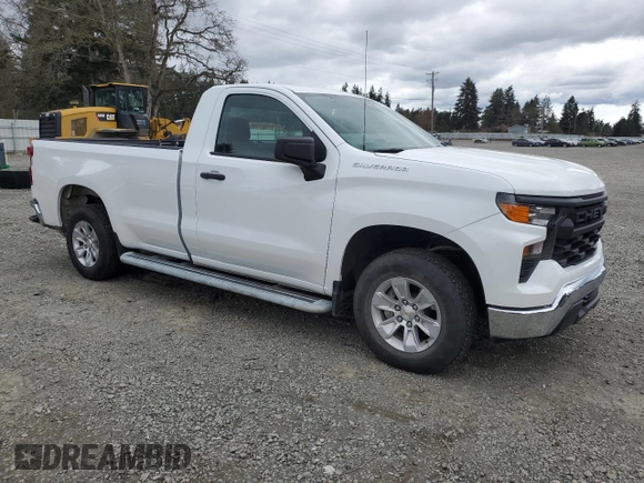 2023 Chevrolet Silverado 1500 Work Truck with VIN 3GCNAAED9PG332707, listed as a Copart auction lot 49746465 with 7,017 mi miles and Clean Title. Bid and sale history available at carsss.com. Image 4.
