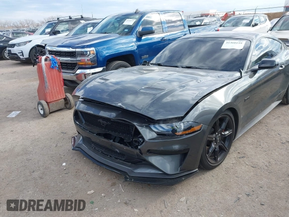 2019 Ford Mustang GT with VIN 1FA6P8CF7K5201541, listed as a IAAI auction lot 41360159 with 11,867 mi miles. Bid and sale history available at carsss.com. Image 6.