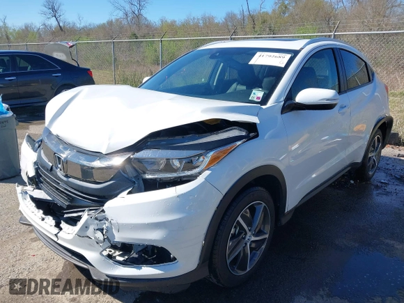 2021 Honda HR-V EX-L with VIN 3CZRU5H70MM715805, listed as a IAAI auction lot 41792689 with 13,695 mi miles. Bid and sale history available at carsss.com. Image 17.