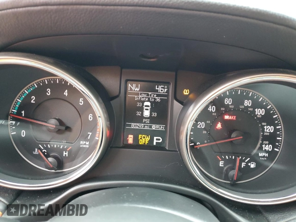 2013 Jeep Grand Cherokee Overland with VIN 1C4RJFCT6DC586933, listed as a Copart auction lot 45499294 with 80,249 mi miles and Salvage Title. Bid and sale history available at carsss.com. Image 9.