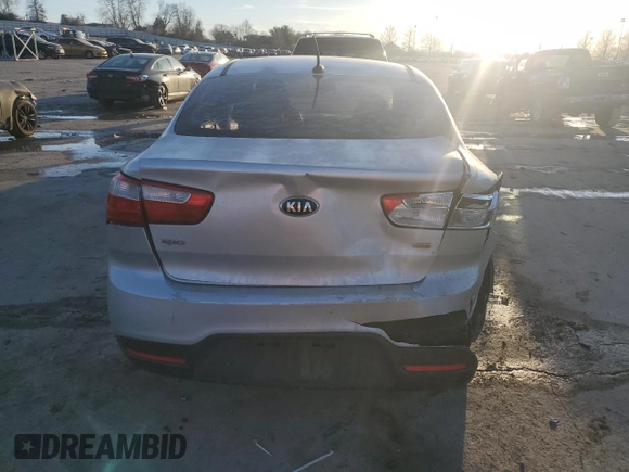 2015 Kia Rio LX with VIN KNADM4A30F6484857, listed as a Copart auction lot 46758725 with 131,930 mi miles and Salvage Title. Bid and sale history available at carsss.com. Image 6.
