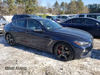 2019 Genesis G70 Dynamic with VIN KMTG34LE8KU032664, listed as a Copart auction lot 89106065 with 27,659 mi miles and Salvage Title. Bid and sale history available at DreamBid. Image 4.