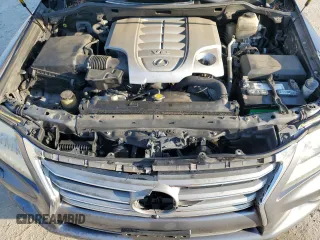 2015 Lexus LX 570 with VIN JTJHY7AX9F4166130, listed as a Copart auction lot 43653595 with 105,108 mi miles and Salvage Title. Bid and sale history available at DreamBid. Image 12.