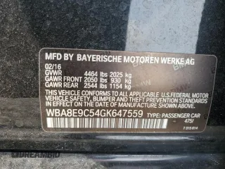 2016 BMW 3 Series 328i with VIN WBA8E9C54GK647559, listed as a Copart auction lot 50257465 with 120,983 mi miles and Salvage Title. Bid and sale history available at DreamBid. Image 12.