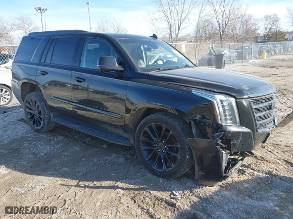 2018 Cadillac Escalade Luxury with VIN 1GYS4BKJ1JR296393, listed as a IAAI auction lot 41740934 with 83,432 mi miles. Bid and sale history available at carsss.com. Image 1.
