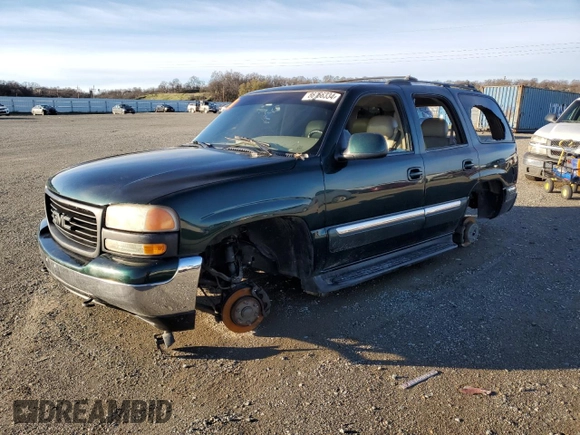 2001 GMC Yukon SLT with VIN 1GKEK13T31R208399, listed as a Copart auction lot 86766334 with 0 mi miles and Salvage Title. Bid and sale history available at carsss.com. Image 1.
