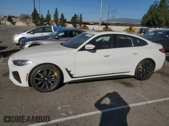 2023 BMW 4 Series 430i with VIN WBA63AV09PFN91000, listed as a Copart auction lot 46491385 with 3,372 mi miles and Salvage title. Bid and sale history available at DreamBid. Image 1.