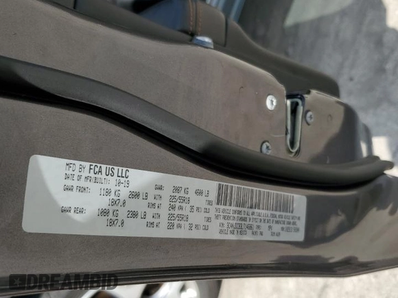 2020 Jeep Compass Limited with VIN 3C4NJDCB3LT146861, listed as a Copart auction lot 61550035 with 59,611 mi miles and Salvage title. Bid and sale history available at DreamBid. Image 13.