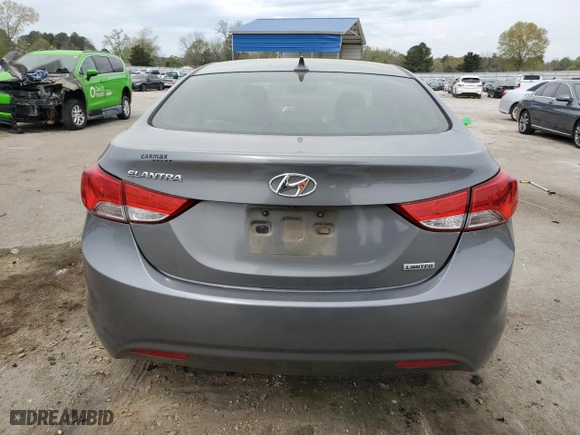 2013 Hyundai Elantra Limited with VIN 5NPDH4AE9DH323984, listed as a Copart auction lot 51162285 with 154,470 mi miles and Salvage Title. Bid and sale history available at carsss.com. Image 6.