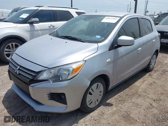 2022 Mitsubishi Mirage ES z VIN ML32AUHJ1NH007979, wystawiony jako IAAI lot #42072563 z przebiegiem 33 296 mil mil oraz . Historia ofert i sprzedaży dostępna na DreamBid. Obrazek 2.