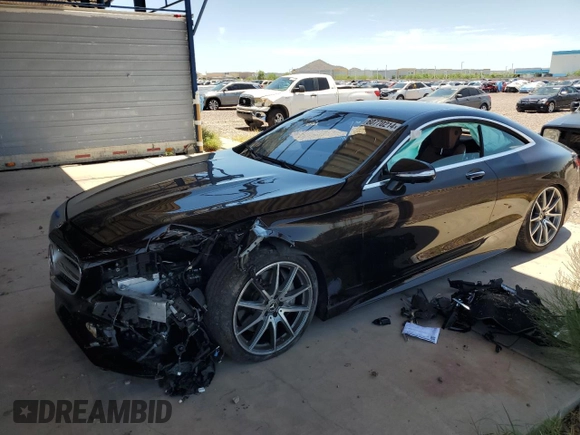 2018 Mercedes-Benz S-Class S 560 with VIN WDDXJ8GB5JA035605, listed as a Copart auction lot 60770214 with 0 mi miles and Salvage Title. Bid and sale history available at carsss.com. Image 1.