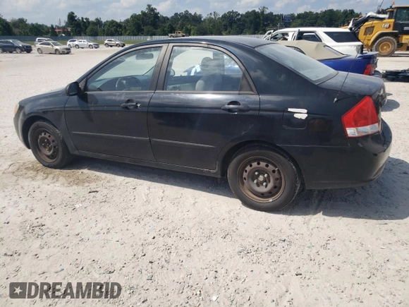 2008 Kia Spectra EX with VIN KNAFE121X85525733, listed as a Copart auction lot 66246444 with 166,211 mi miles and Salvage Title. Bid and sale history available at DreamBid. Image 2.