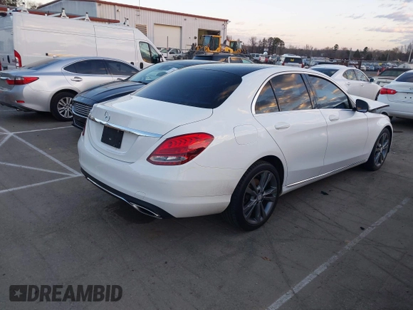 2017 Mercedes-Benz C 300 with VIN 55SWF4JB9HU196015, listed as a IAAI auction lot 41808605 with 121,378 mi miles and . Bid and sale history available at DreamBid. Image 4.