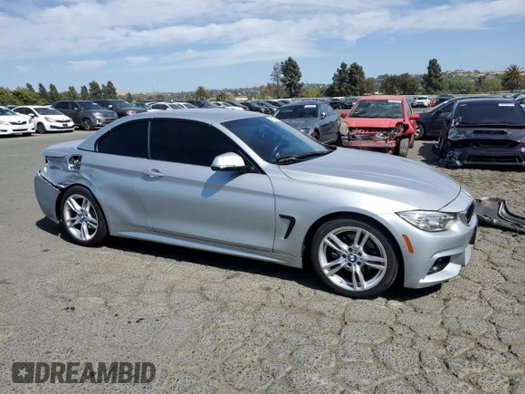 2015 BMW 4 Series 428i with VIN WBA3V7C5XF5A24641, listed as a Copart auction lot 61195125 with 60,499 mi miles and Salvage title. Bid and sale history available at DreamBid. Image 4.