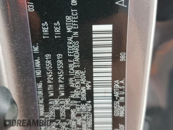 2016 Toyota Highlander Limited with VIN 5TDDKRFH8GS274874, listed as a Copart auction lot 61402305 with 109,670 mi miles and Salvage title. Bid and sale history available at DreamBid. Image 12.