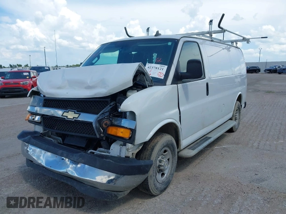 2021 Chevrolet Express Cargo with VIN 1GCWGAFP5M1258210, listed as a IAAI auction lot 42378121 with 50,438 mi miles and . Bid and sale history available at DreamBid. Image 17.