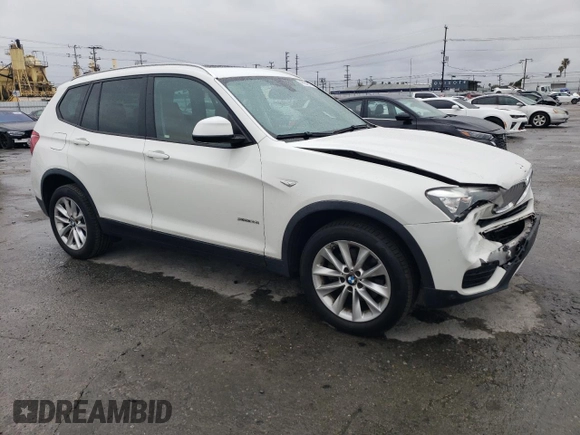 2017 BMW X3 xDrive28i with VIN 5UXWX9C56H0T09497, listed as a Copart auction lot 48904575 with 110,950 mi miles and Salvage Title. Bid and sale history available at DreamBid. Image 4.