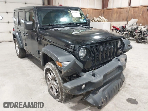 2019 Jeep Wrangler Unlimited Sport Altitude with VIN 1C4HJXDGXKW505396, listed as a IAAI auction lot 42039985 with 146,178 mi miles and . Bid and sale history available at DreamBid. Image 6.