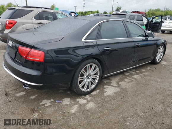 2013 Audi A8 3.0L with VIN WAURGAFD2DN013552, listed as a Copart auction lot 57822075 with 146,315 mi miles and Salvage title. Bid and sale history available at DreamBid. Image 3.