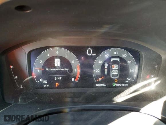2023 Acura Integra w/A-Spec Package with VIN 19UDE4H37PA025945, listed as a Copart auction lot 77955164 with 24,245 mi miles and Salvage title. Bid and sale history available at DreamBid. Image 9.
