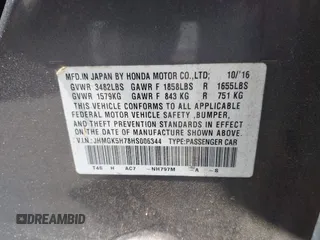 2017 Honda Fit EX with VIN JHMGK5H78HS006344, listed as a IAAI auction lot 42455258 with 172,050 mi miles and . Bid and sale history available at DreamBid. Image 9.