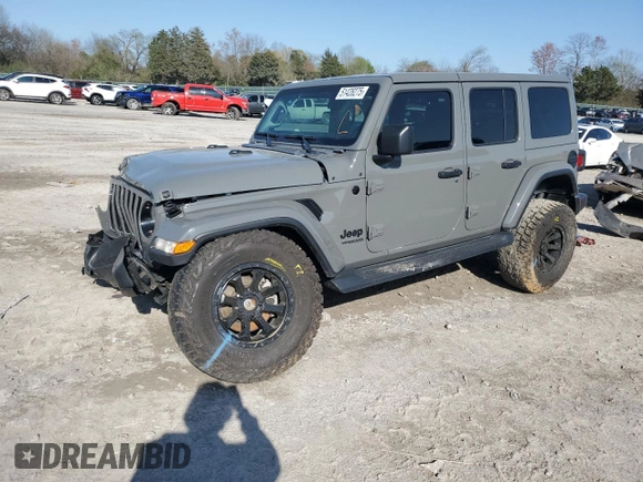 2021 Jeep Wrangler Unlimited Sahara Altitude with VIN 1C4HJXEG0MW632630, listed as a Copart auction lot 51428275 with 36,269 mi miles and Salvage title. Bid and sale history available at DreamBid. Image 1.