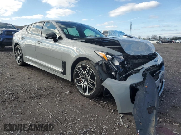 2022 Kia Stinger GT2 with VIN KNAE55LC2N6120216, listed as a Copart auction lot 85452554 with 23,896 mi miles and Salvage Title. Bid and sale history available at DreamBid. Image 4.