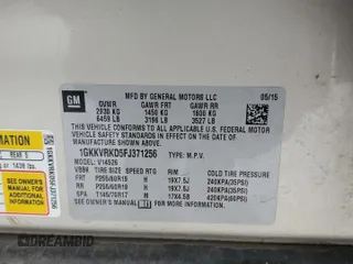 2015 GMC Acadia SLT with VIN 1GKKVRKD5FJ371256, listed as a Copart auction lot 45901325 with 0 mi miles and Salvage Title. Bid and sale history available at carsss.com. Image 13.