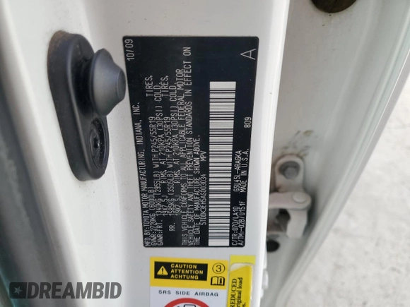 2010 Toyota Highlander Limited with VIN 5TDDK3EH5AS003034, listed as a Copart auction lot 50449835 with 185,717 mi miles and Salvage title. Bid and sale history available at DreamBid. Image 12.