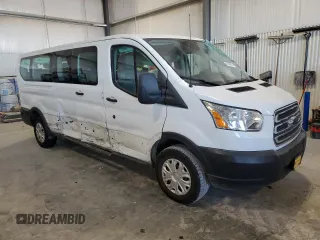 2019 Ford Transit Passenger XL with VIN 1FBZX2ZM9KKA06377, listed as a Copart auction lot 43144675 with 105,313 mi miles and Salvage Title. Bid and sale history available at DreamBid. Image 4.