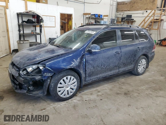 2013 Volkswagen Jetta SportWagen S with VIN 3VWKX7AJXDM676024, listed as a Copart auction lot 43692535 with 143,099 mi miles and Salvage Title. Bid and sale history available at carsss.com. Image 1.