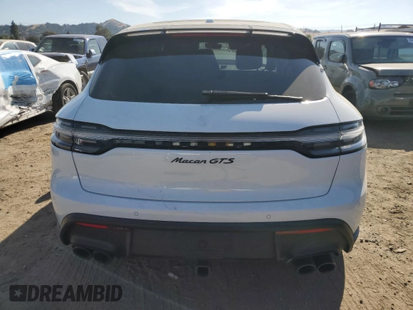 2023 Porsche Macan GTS with VIN WP1AF2A58PLB57985, listed as a Copart auction lot 60368535 with 25,849 mi miles and Salvage title. Bid and sale history available at DreamBid. Image 6.