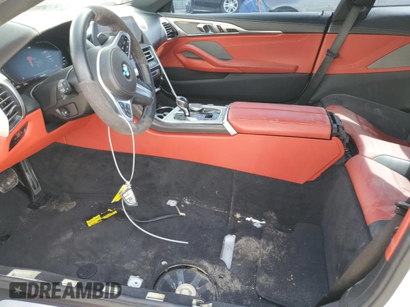 2020 BMW 8 Series 840i with VIN WBAAE2C08LCD42067, listed as a Copart auction lot 71272633 with 30,836 mi miles and Salvage Title. Bid and sale history available at carsss.com. Image 7.