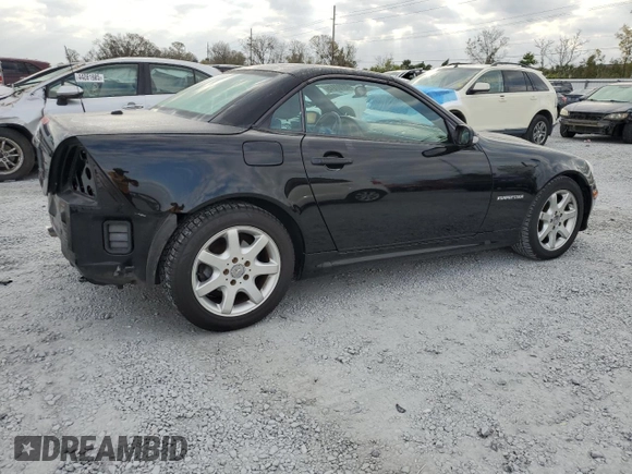2002 Mercedes-Benz SLK-Class 2.3L Kompressor with VIN WDBKK49F82F266706, listed as a Copart auction lot 43707845 with 53,334 mi miles and Salvage Title. Bid and sale history available at carsss.com. Image 3.