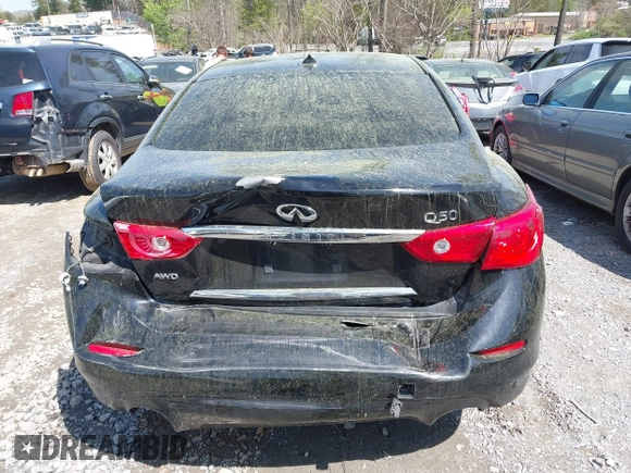 2014 Infiniti Q50 Sport with VIN JN1BV7ARXEM693887, listed as a IAAI auction lot 41916223 with 149,084 mi miles and . Bid and sale history available at carsss.com. Image 16.