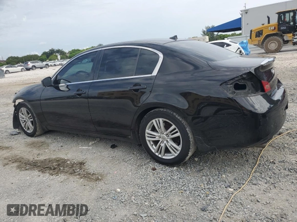 2013 Infiniti G37 Journey with VIN JN1CV6AP9DM725269, listed as a Copart auction lot 57997615 with 149,622 mi miles and Salvage title. Bid and sale history available at DreamBid. Image 2.