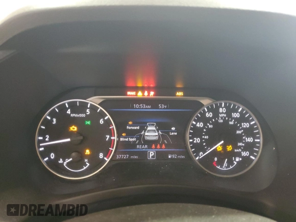2021 Nissan Sentra SV with VIN 3N1AB8CV1MY296374, listed as a Copart auction lot 51460715 with 37,727 mi miles and Salvage Title. Bid and sale history available at DreamBid. Image 9.
