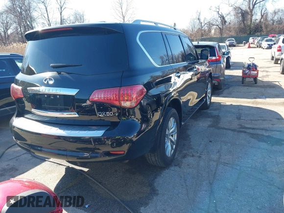 2017 Infiniti QX80 with VIN JN8AZ2NEXH9153684, listed as a IAAI auction lot 41737303 with 87,515 mi miles and . Bid and sale history available at DreamBid. Image 4.