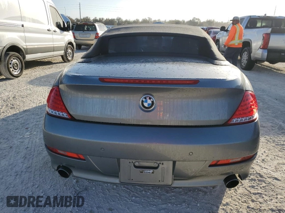 2008 BMW 6 Series 650i with VIN WBAEB53538CX60354, listed as a Copart auction lot 77579324 with 0 mi miles and Salvage Title. Bid and sale history available at carsss.com. Image 6.