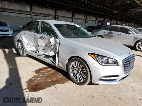 2018 Genesis G80 3.8L z VIN KMHGN4JE4JU215890, wystawiony jako Copart lot #50455605 z przebiegiem 57 043 mil mil oraz Szkody całkowita. Historia ofert i sprzedaży dostępna na DreamBid. Obrazek 4.