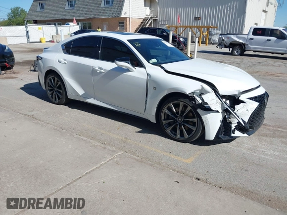 2022 Lexus IS 350 F Sport with VIN JTHGZ1E26N5023327, listed as a IAAI auction lot 42286717 with 32,098 mi miles and . Bid and sale history available at DreamBid. Image 1.