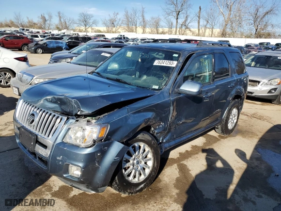 2011 Mercury Mariner Premier with VIN 4M2CN9HG7BKJ07214, listed as a Copart auction lot 76341293 with 99,231 mi miles and Salvage Title. Bid and sale history available at carsss.com. Image 1.