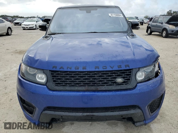 2016 Land Rover Range Rover Sport SVR with VIN SALWZ2EF1GA551964, listed as a Copart auction lot 81150084 with 39,695 mi miles and Salvage title. Bid and sale history available at DreamBid. Image 5.