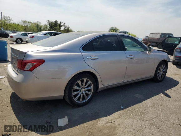 2007 Lexus ES 350 with VIN JTHBJ46G772014122, listed as a Copart auction lot 54010015 with 132,420 mi miles and Salvage Title. Bid and sale history available at carsss.com. Image 3.