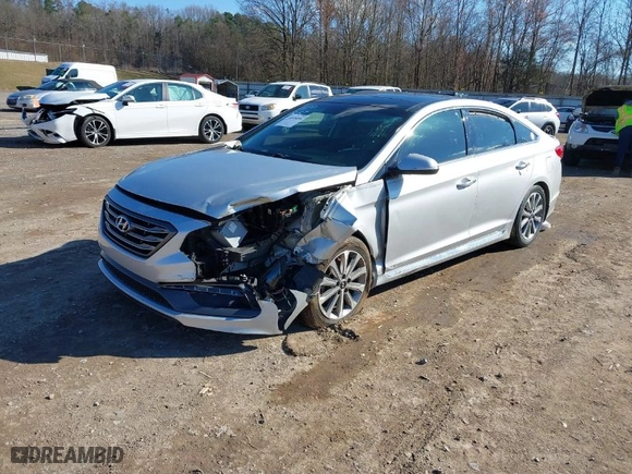 2016 Hyundai Sonata 2.4L Sport with VIN 5NPE34AF8GH265222, listed as a IAAI auction lot 41698098 with 114,805 mi miles. Bid and sale history available at carsss.com. Image 2.