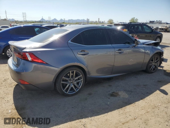 2015 Lexus IS 350 with VIN JTHBE1D27F5021501, listed as a Copart auction lot 61667725 with 140,034 mi miles and Salvage title. Bid and sale history available at DreamBid. Image 3.