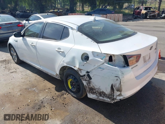 2015 Kia Optima Hybrid with VIN KNAGM4AD8F5088834, listed as a IAAI auction lot 42078516 with 150,069 mi miles. Bid and sale history available at carsss.com. Image 3.