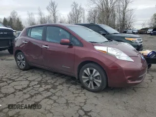 2016 Nissan LEAF SV with VIN 1N4BZ0CP8GC303355, listed as a Copart auction lot 48163075 with 67,665 mi miles and Salvage Title. Bid and sale history available at carsss.com. Image 4.